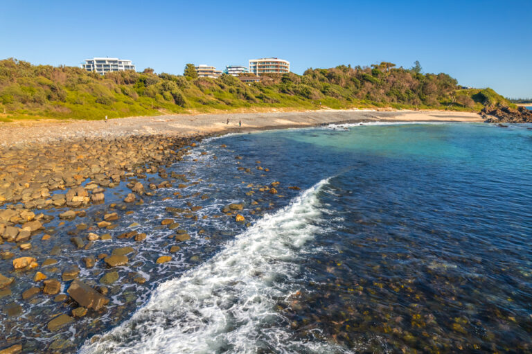 Daytime,View,Of,Pebbly,Beach,In,Forster-tuncurry,On,The,Barrington