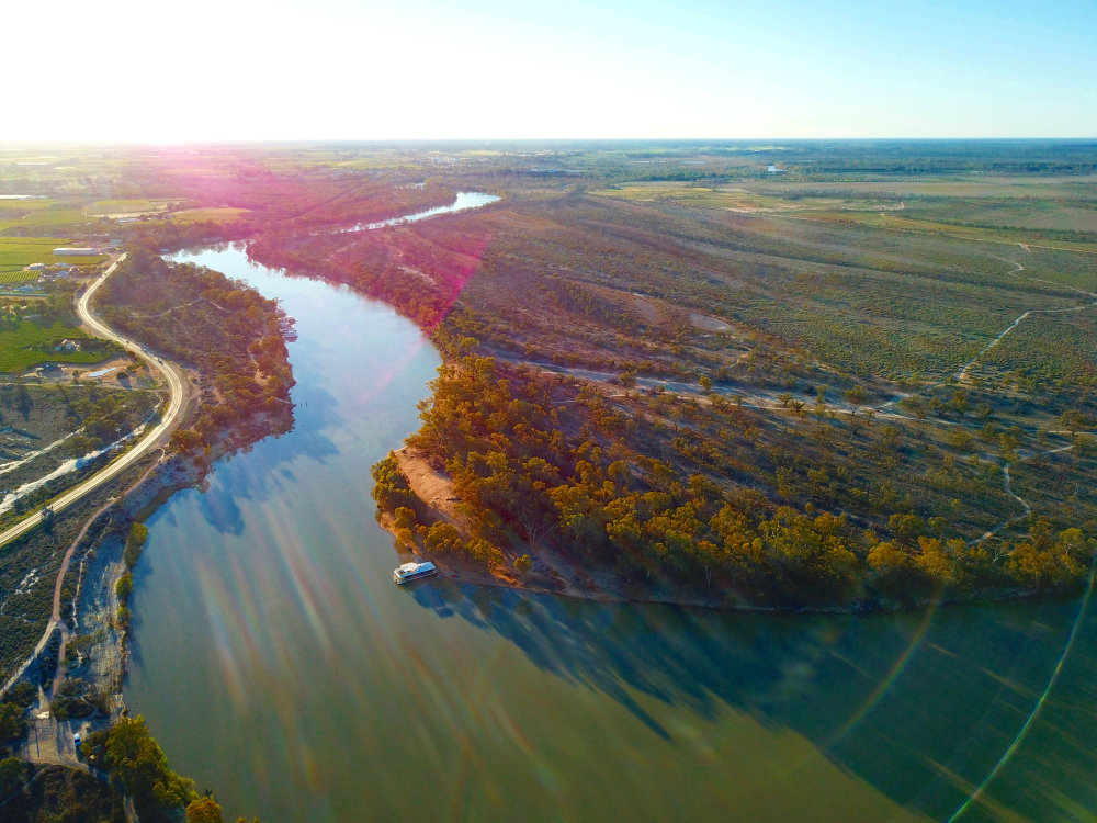 Aerial,View,Of,The,Regional,Country,City,Of,Mildura,And